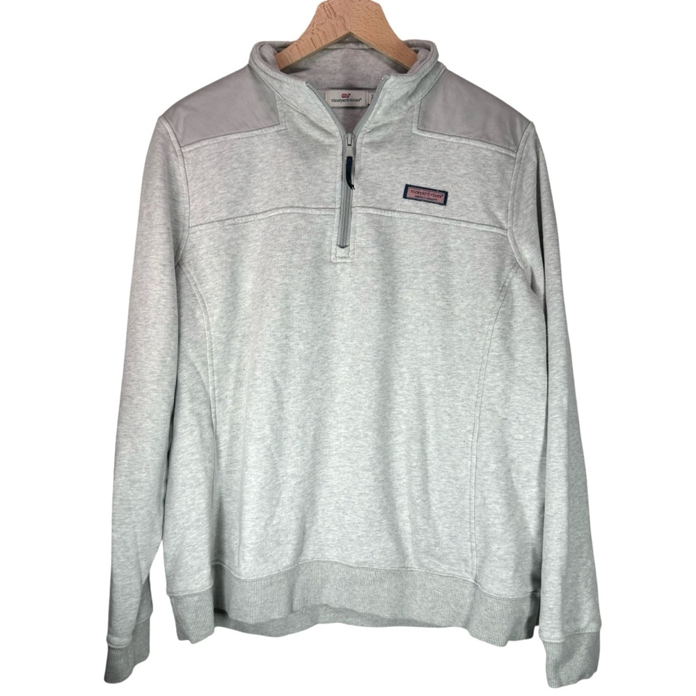 Vineyard Vines Light Gray Zip Up Sweater